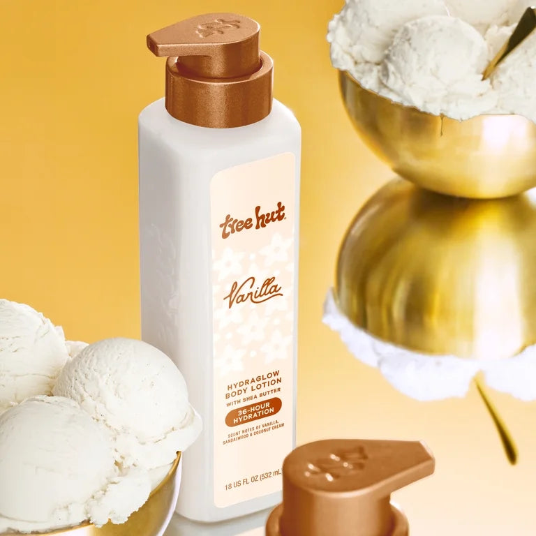 Tree Hut Vanilla Hydraglow Body Lotion Shea Butter Moisturizing Lotion