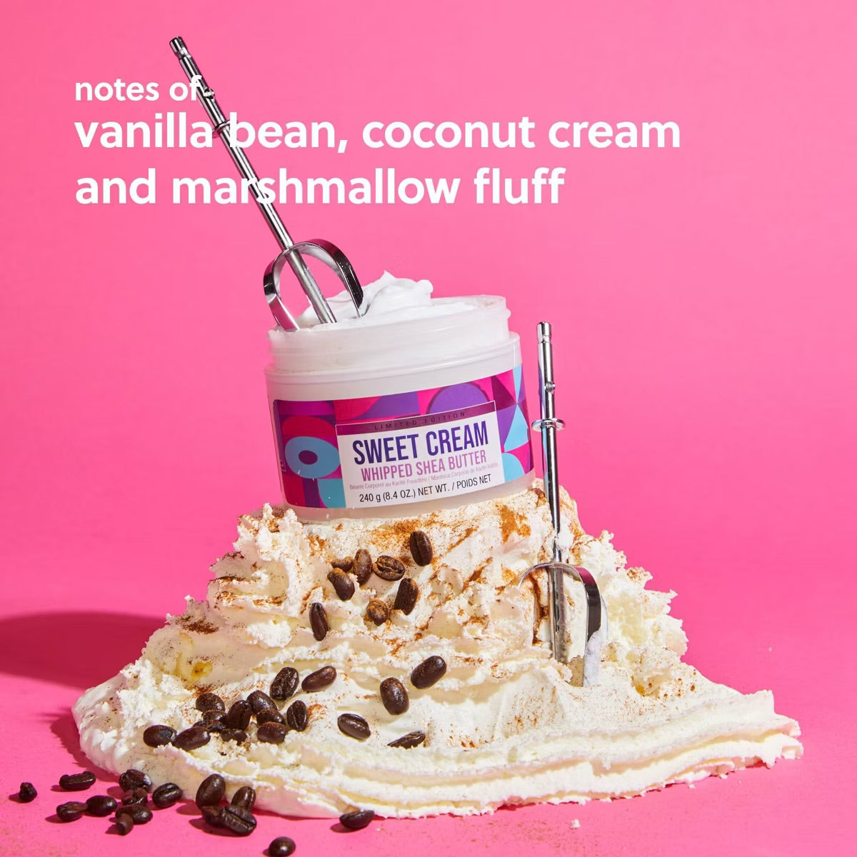 Tree Hut Sweet Cream Whipped Body Butter Vanilla, Honey, Almond & Coconut