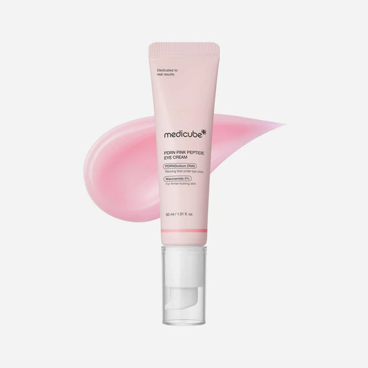 Medicube Salmon DNA PDRN Pink Peptide Eye Serum with Niacinamide and 99% Purity Retinol for Fine Lines